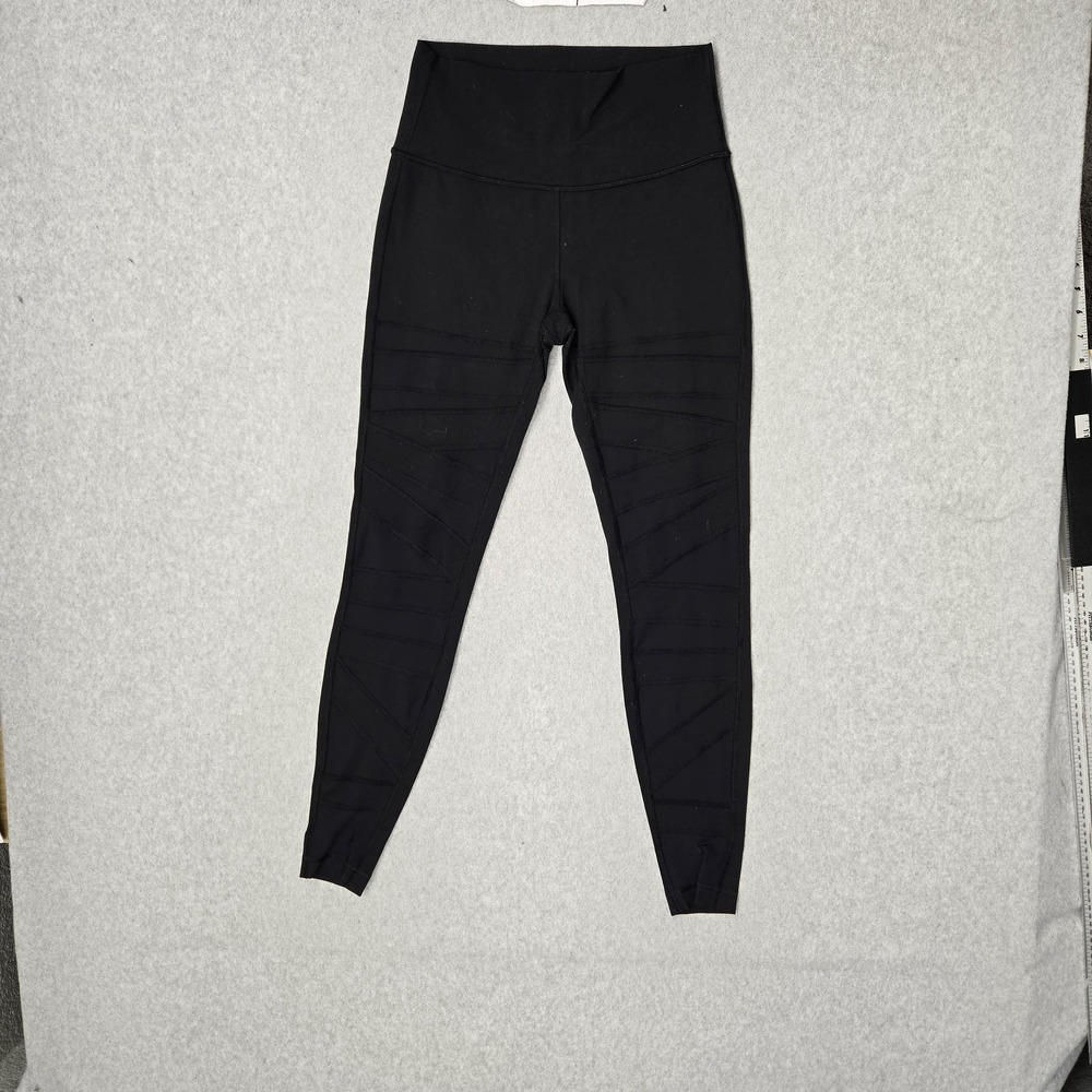 Lululemon Women Activewear Pants 8 Black High Times Mesh‎ Legging 28"